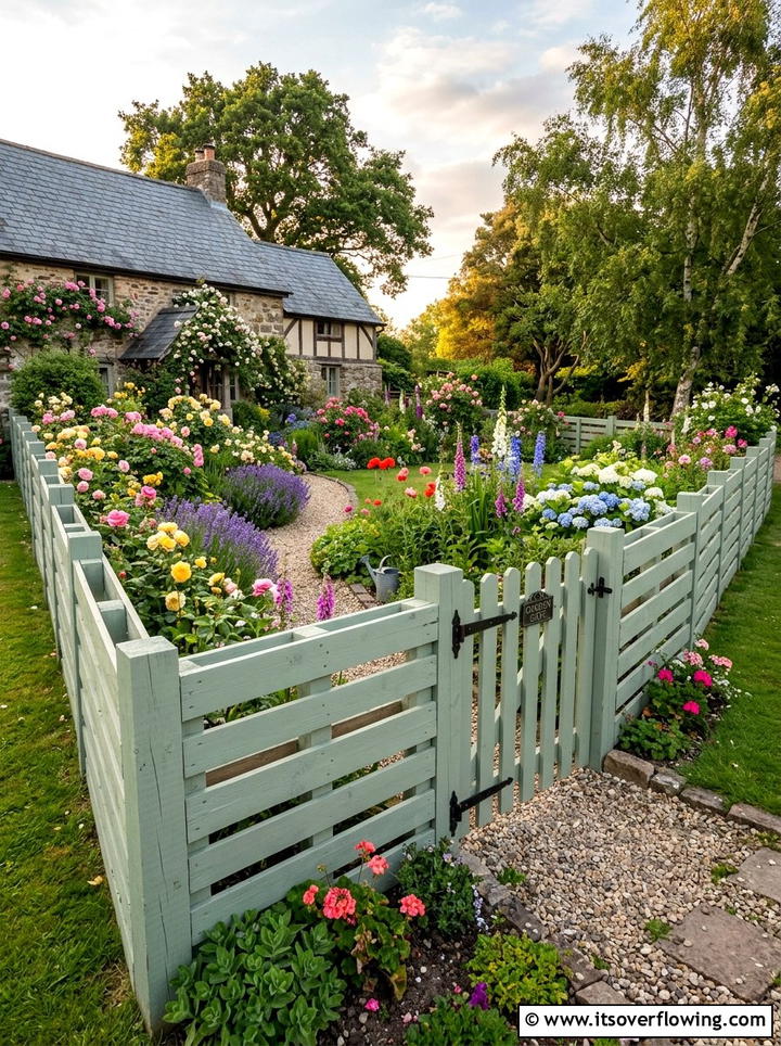 Pallet garden fence - 25 recycled garden ideas with pallets