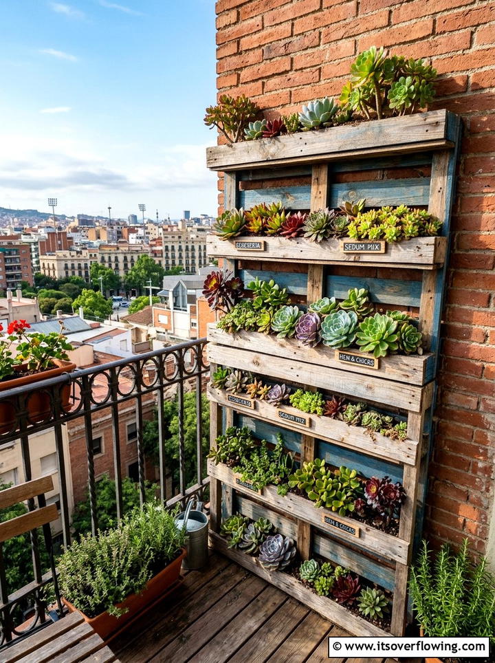 Pallet garden for succulents - 25 backyard decorating ideas with succulent pots