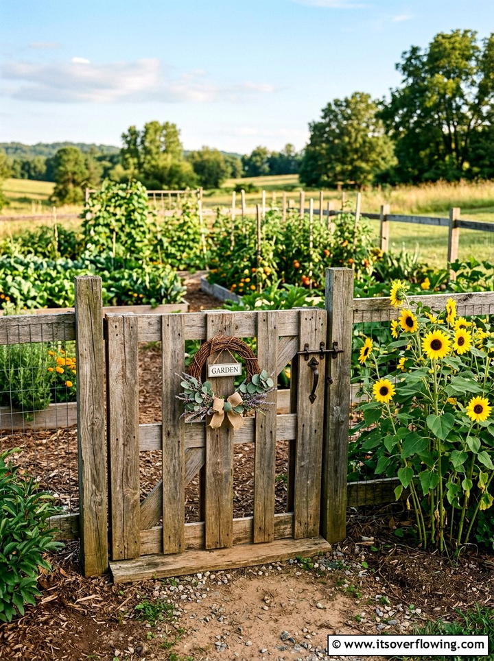 Pallet garden gate - 25 recycled garden ideas with pallets