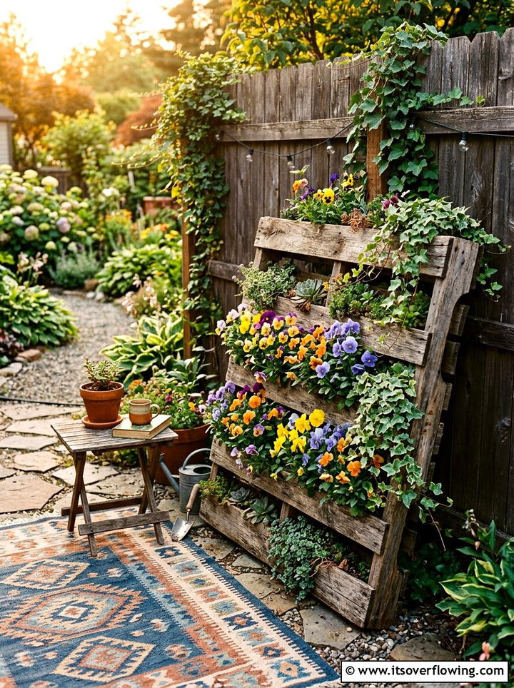 Pallet garden outdoor - 25 garden ideas with vertical planters