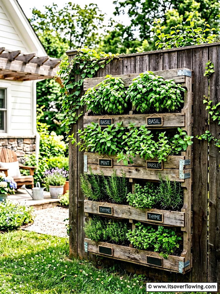 Pallet herb garden - 25 upcycled garden ideas diy