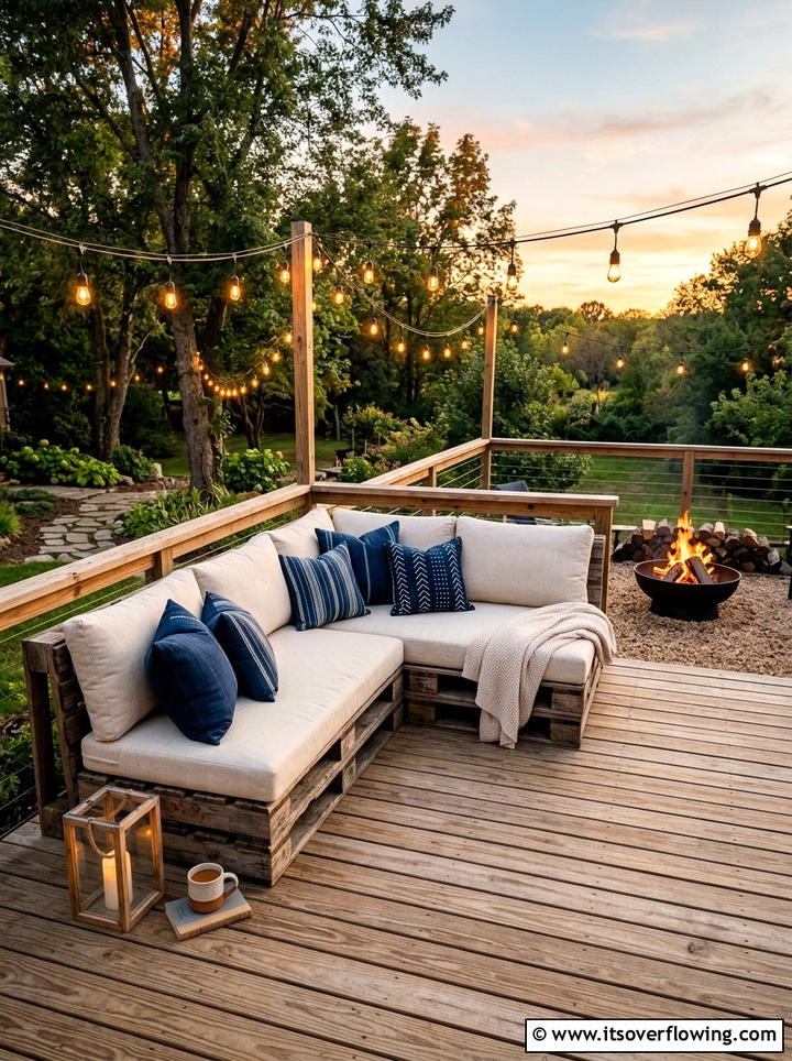 Pallet outdoor sofa - 25 recycled garden ideas with pallets