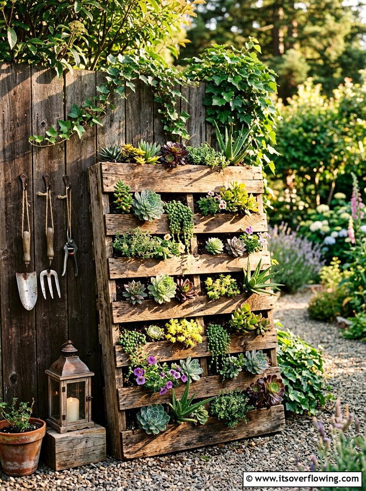 Pallet planter - 25 garden ideas for rental homes