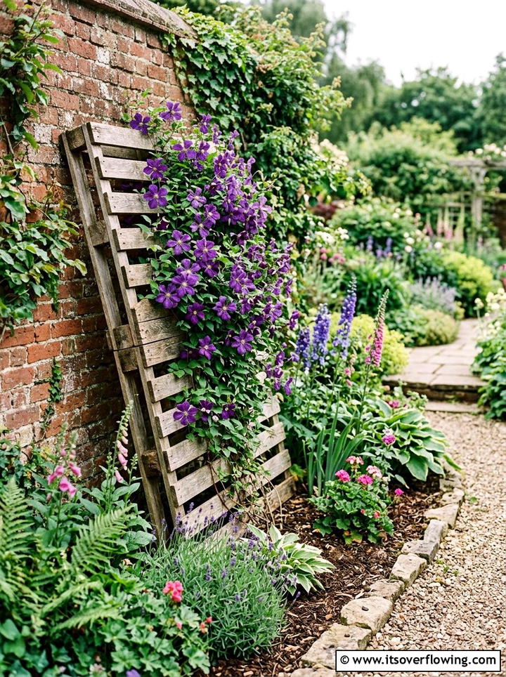 Pallet trellis - 25 recycled garden ideas with pallets