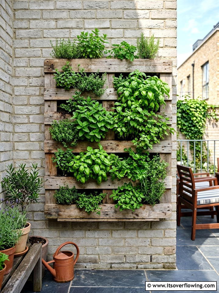Pallet vertical planter - 25 garden decor ideas with reclaimed wood