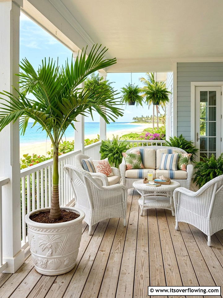 Palm tree - 25 front porch decor ideas with year round greenery