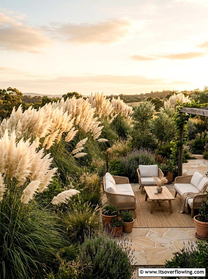 Pampas grass landscaping - 25 backyard ideas with ornamental grasses