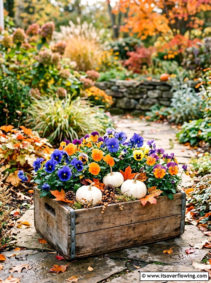 Pansy winter garden - 25 creative garden ideas for fall color