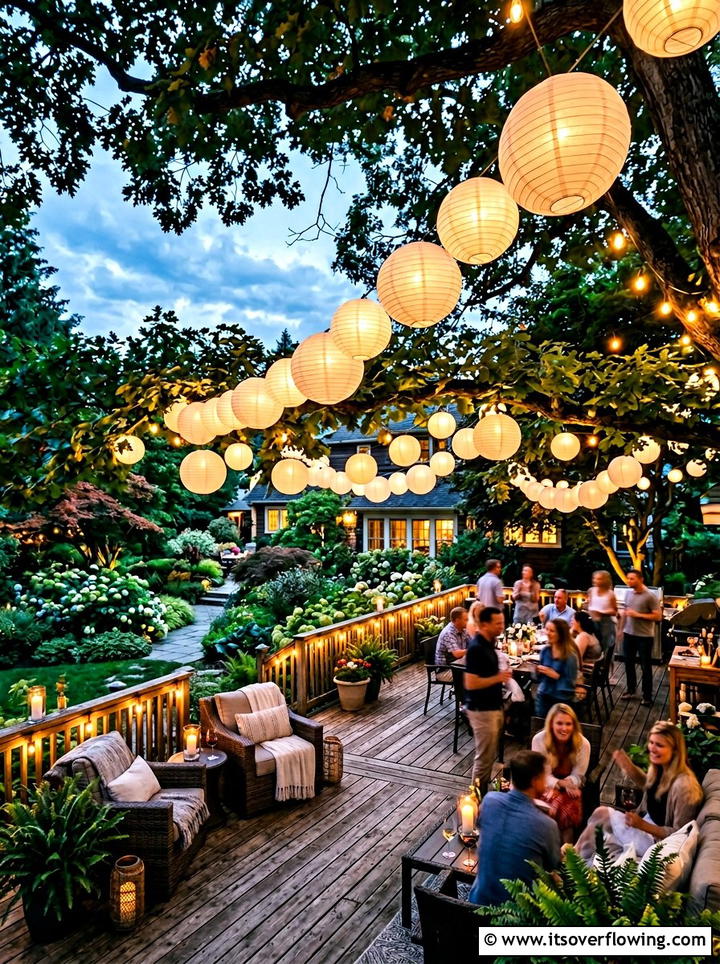 Paper Lantern Decor - 25 backyard ideas with zen style