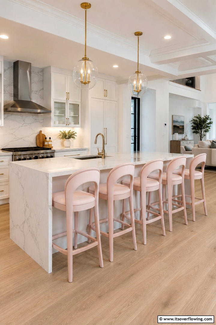 Pastel Painted Bar Stool Elegance - 30 Painted Furniture Ideas to Revamp Your Home Décor