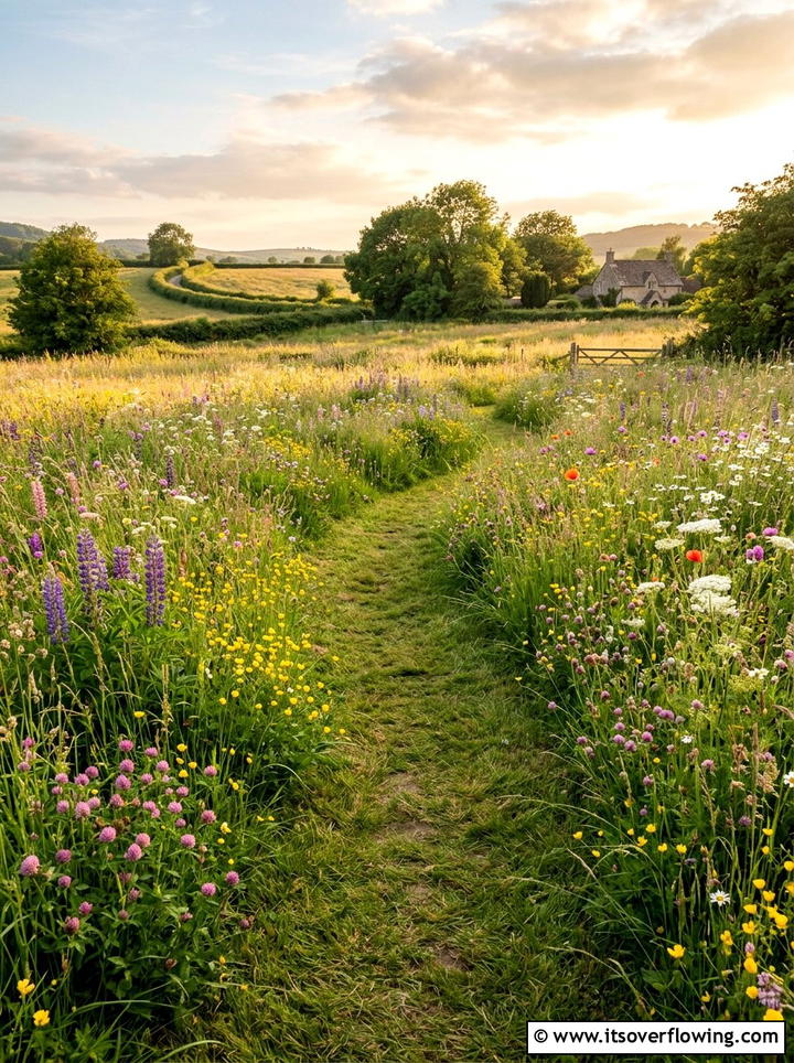 Path Through Meadow - 25 garden design ideas with meadows