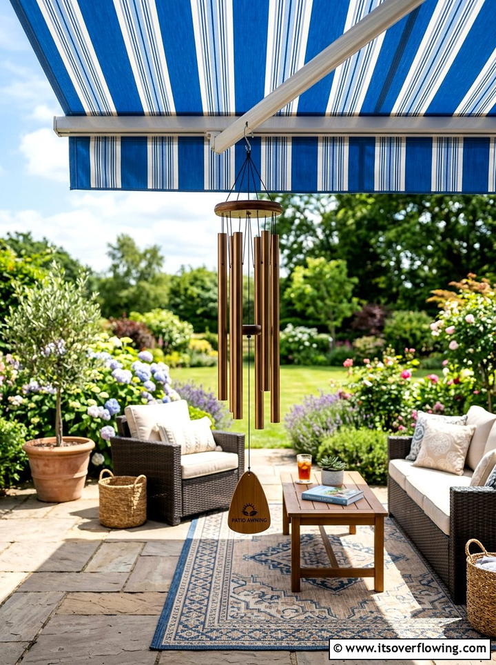 Patio Awning Wind Chime - 25 backyard decorating ideas with wind chimes