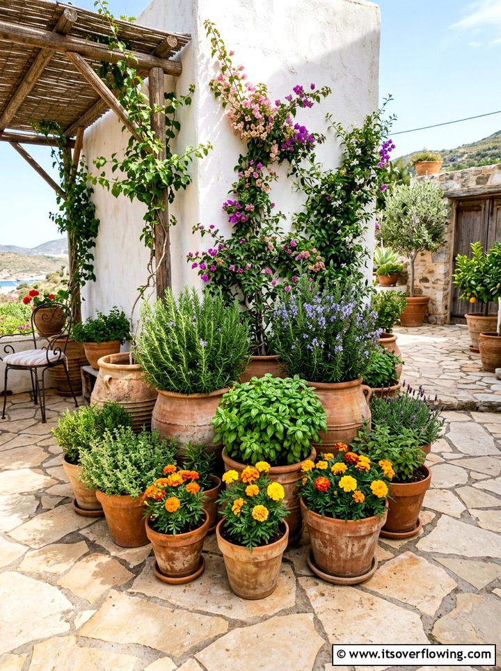 Patio Container Garden Layout - 25 garden design ideas with herbs and flowers