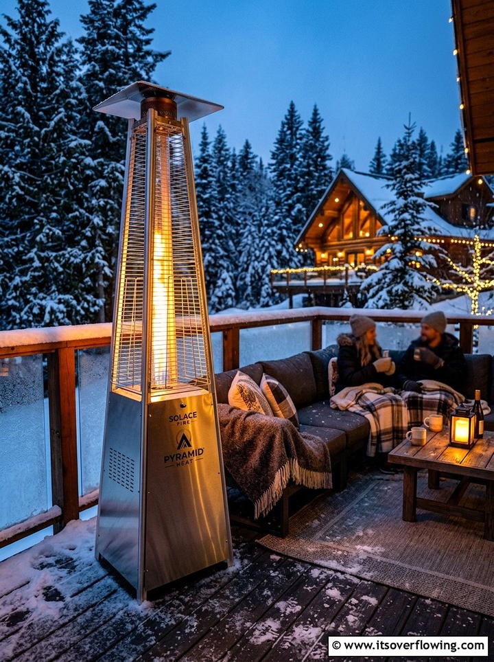 Patio Heater - 25 garden decor ideas with winter decor