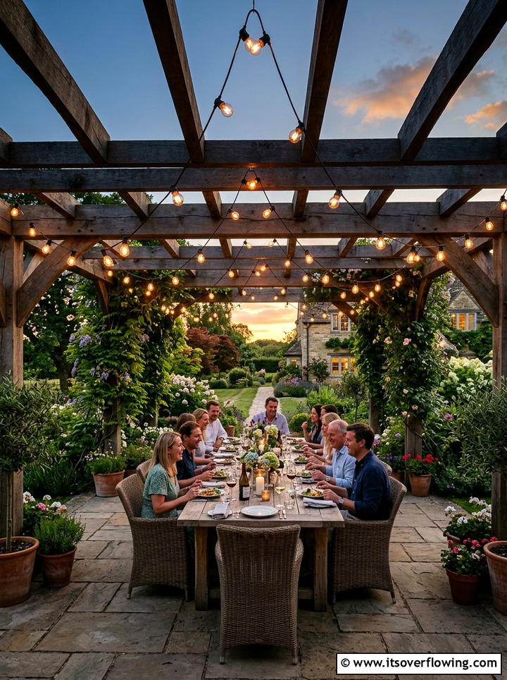 Patio Pergola Festoon Lighting - 25 garden design ideas with lighting plans