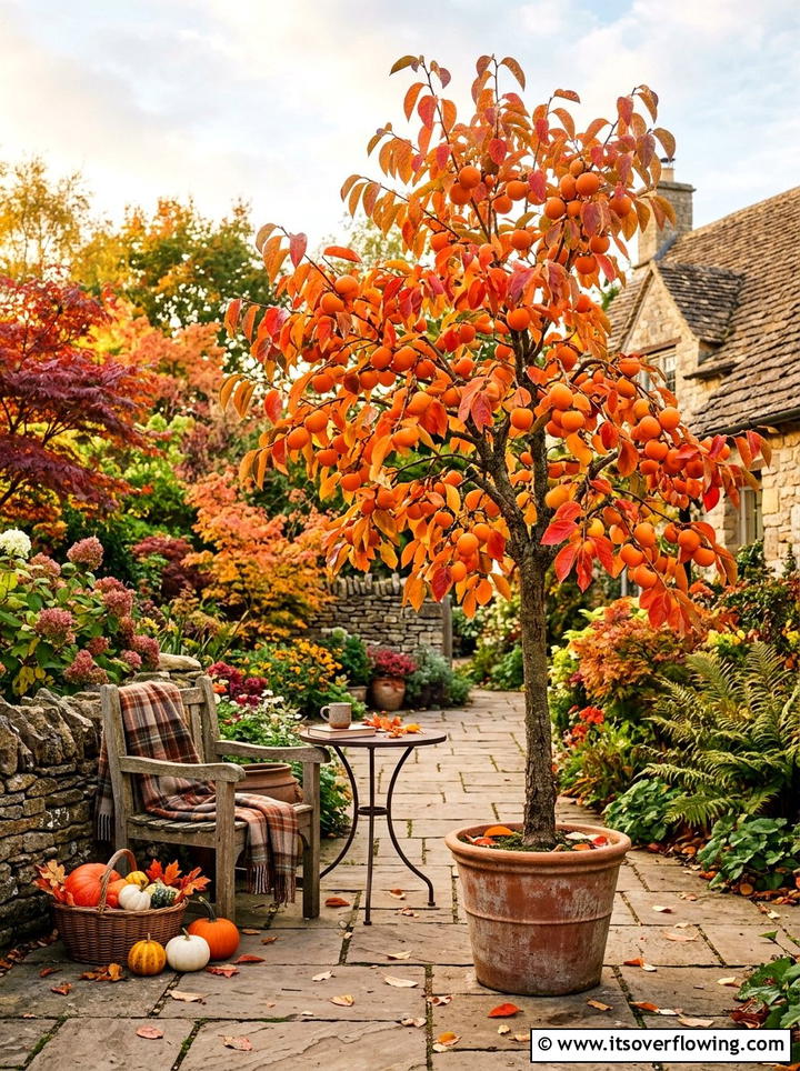 Patio Persimmon Tree - 25 creative garden ideas with patio fruit trees