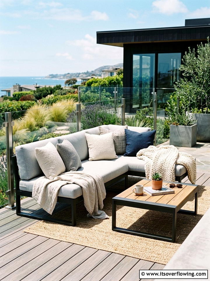 Patio Sofa Layering - 25 backyard decorating ideas with throws