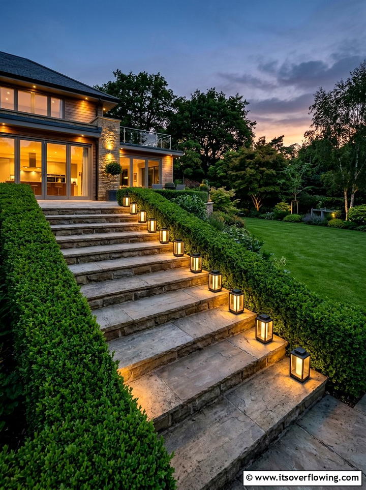 Patio Step Lantern - 25 garden decor ideas with candles