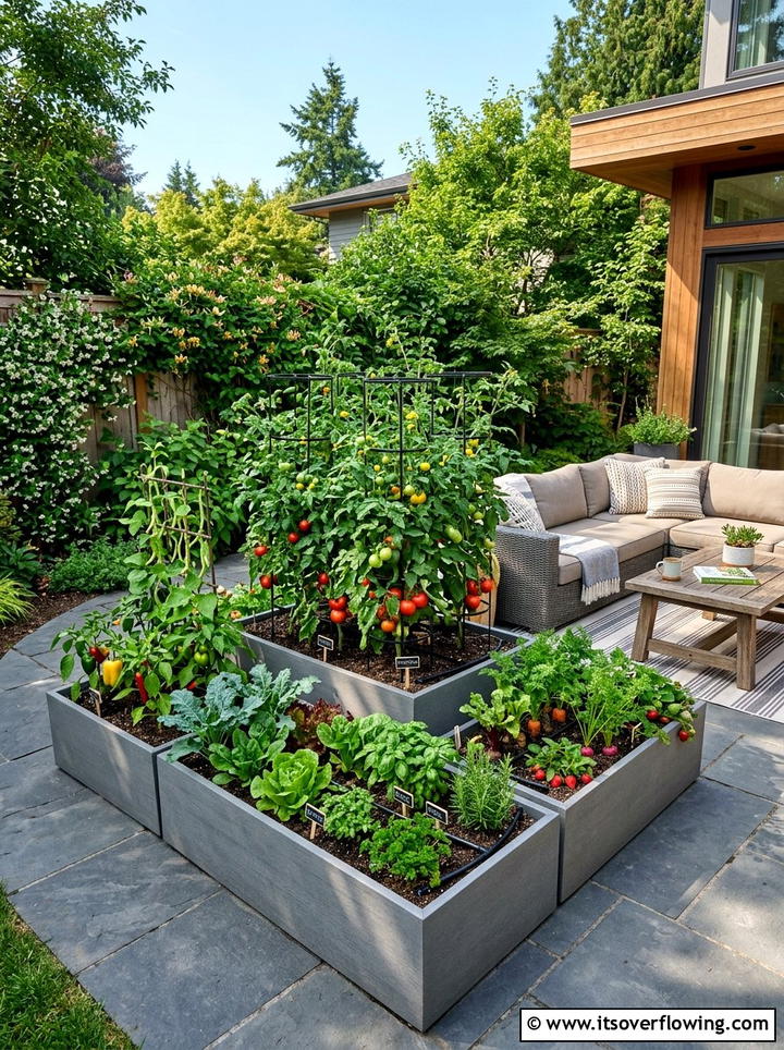 Patio Veggie Garden - 25 small garden ideas with edible garden