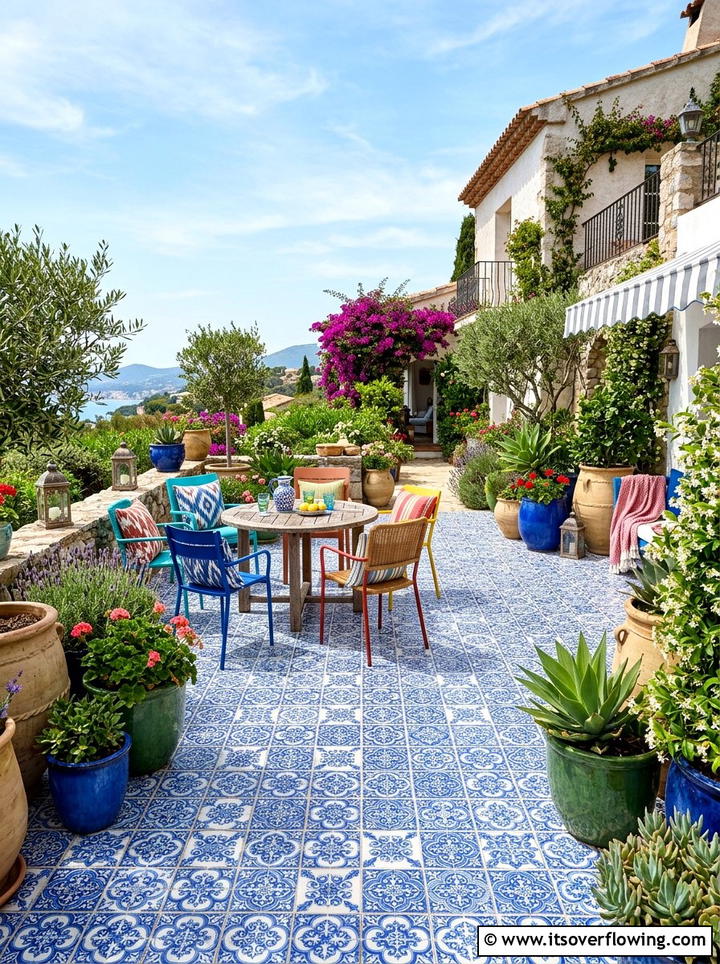 Pattern Tiles Patio - 25 garden ideas for maximalist style