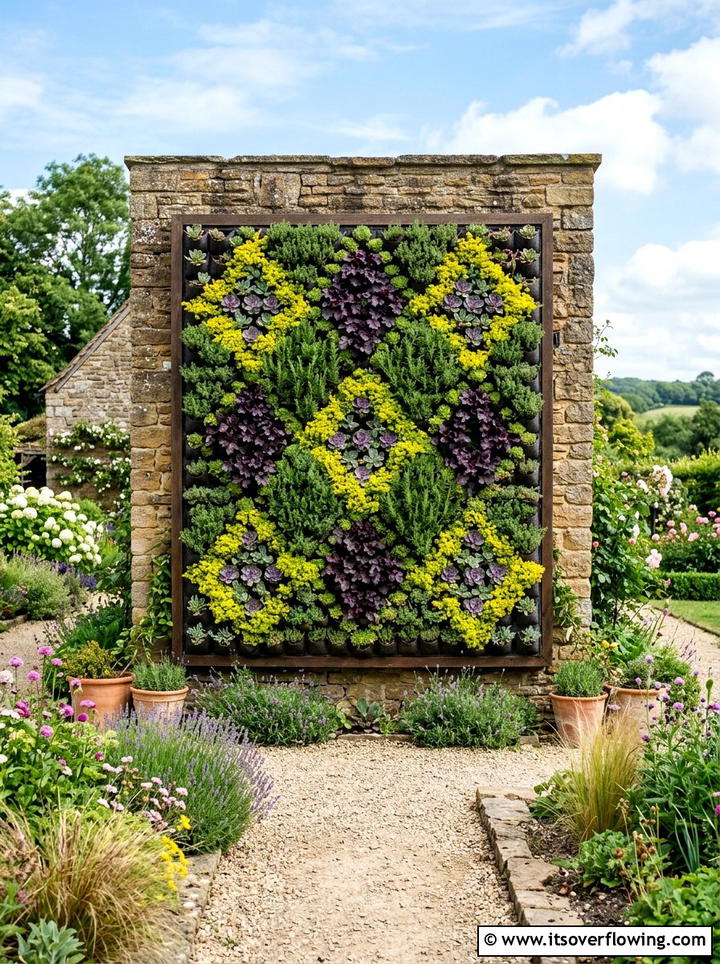 Patterned Garden Pocket Array - 25 creative garden ideas with pocket planters
