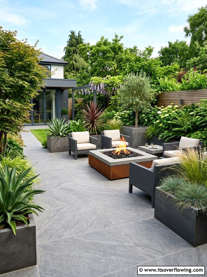 Paved Patio Design - 25 garden ideas low maintenance