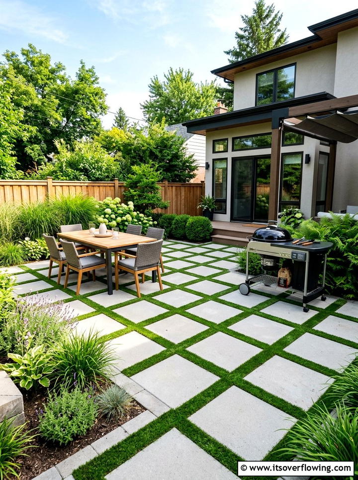 Paver And Artificial Grass Patio - 25 small garden ideas with artificial turf
