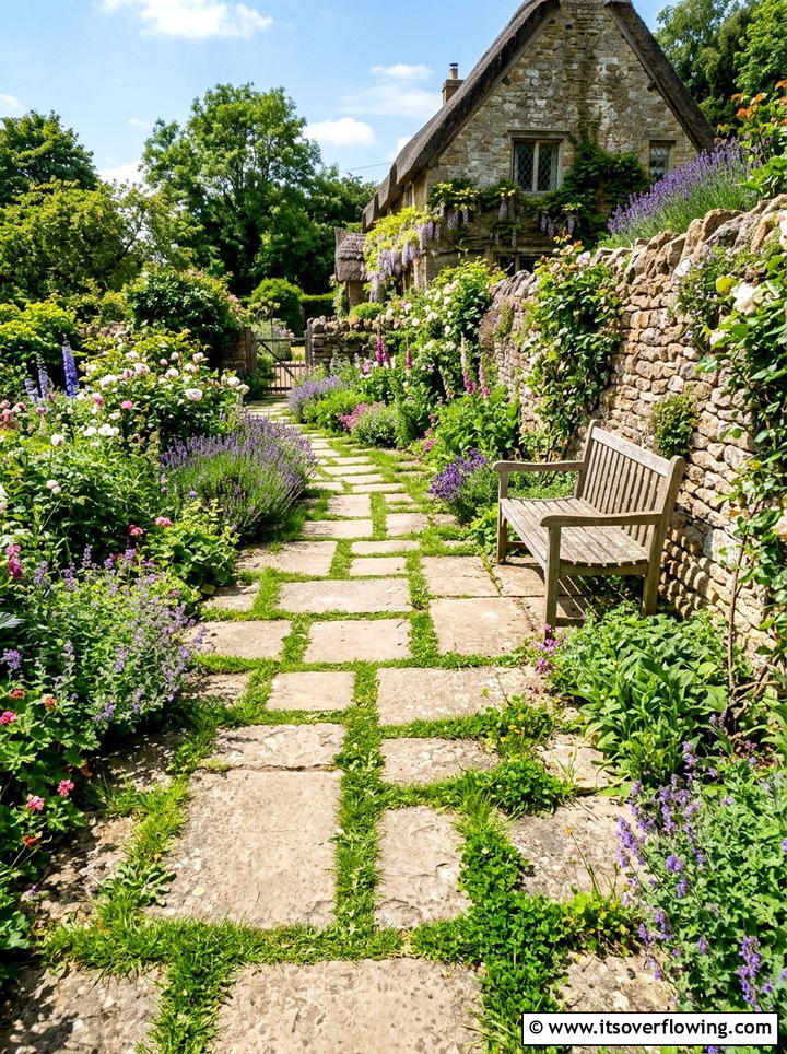 Pavers With Grass Joints - 25 small garden ideas with pavers
