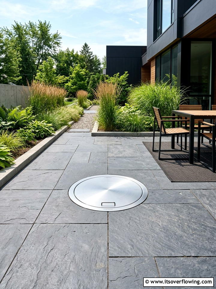 Paving Stone Garden With In Ground Composter - 25 creative garden ideas with composting stations