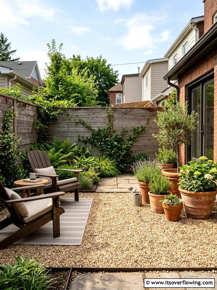 Pea Gravel Patio - 25 small garden ideas for urban homes