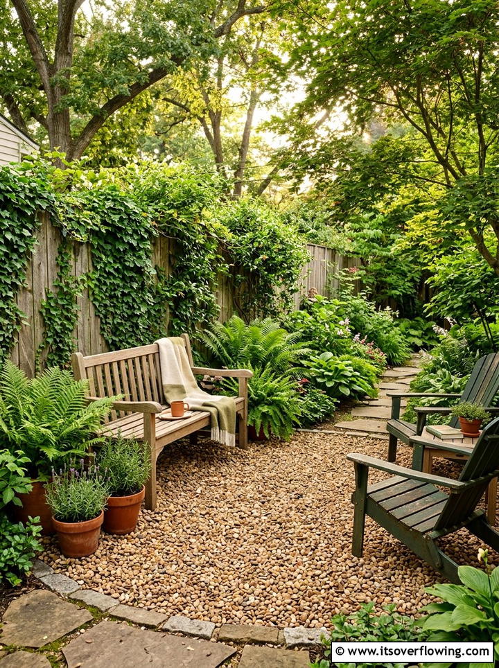Pea Gravel Patio - 25 small garden ideas with gravel