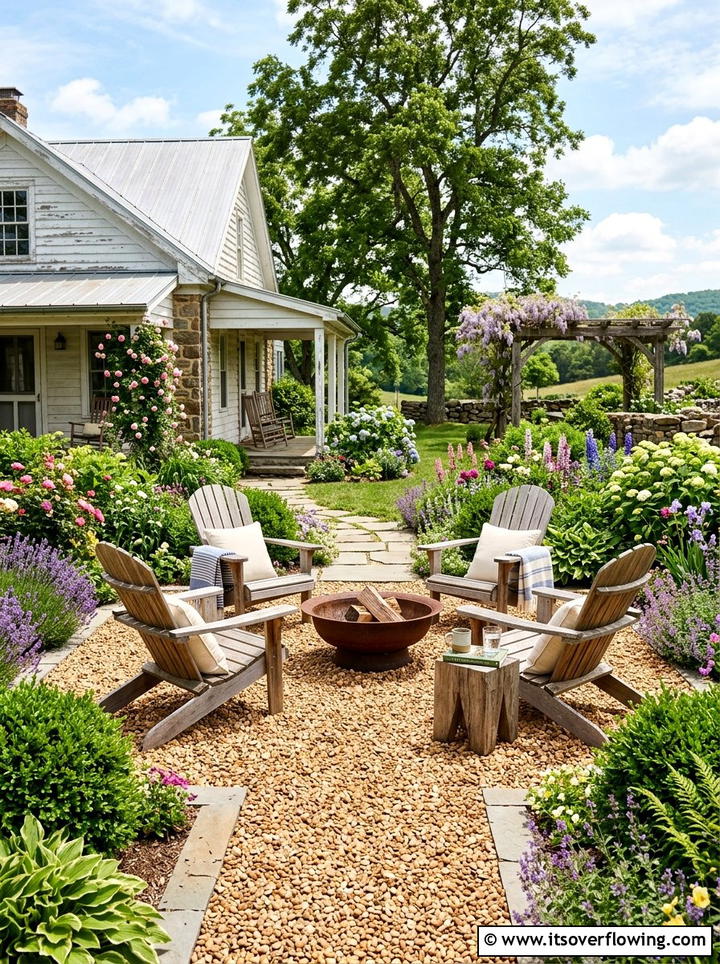 Pea Gravel Patio - 25 backyard ideas on a budget