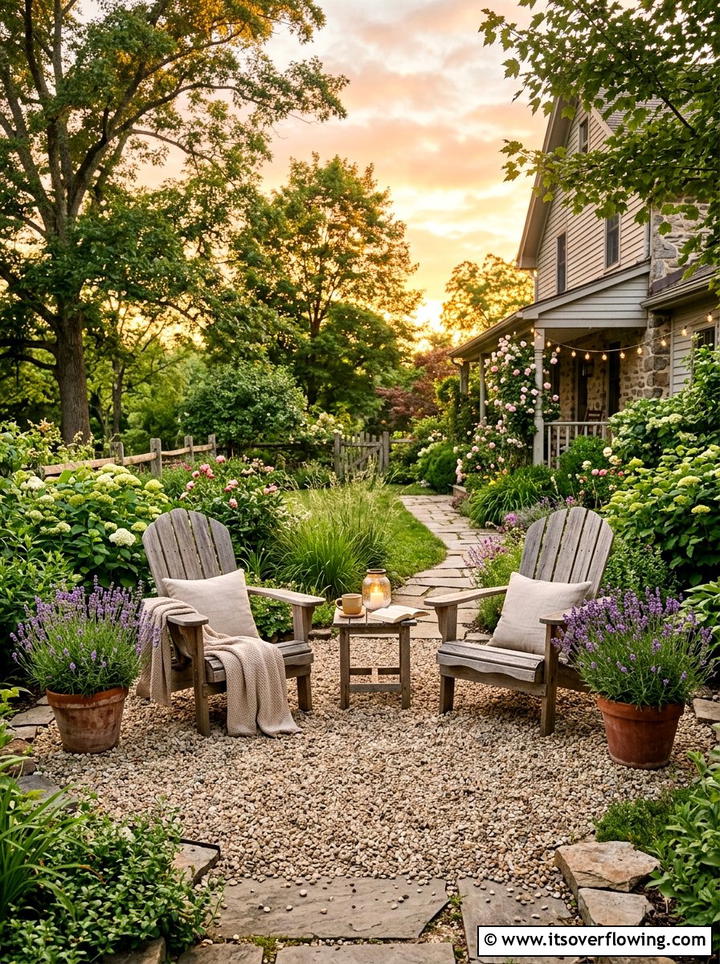 Pea Gravel Patio - 25 cheap garden ideas with gravel