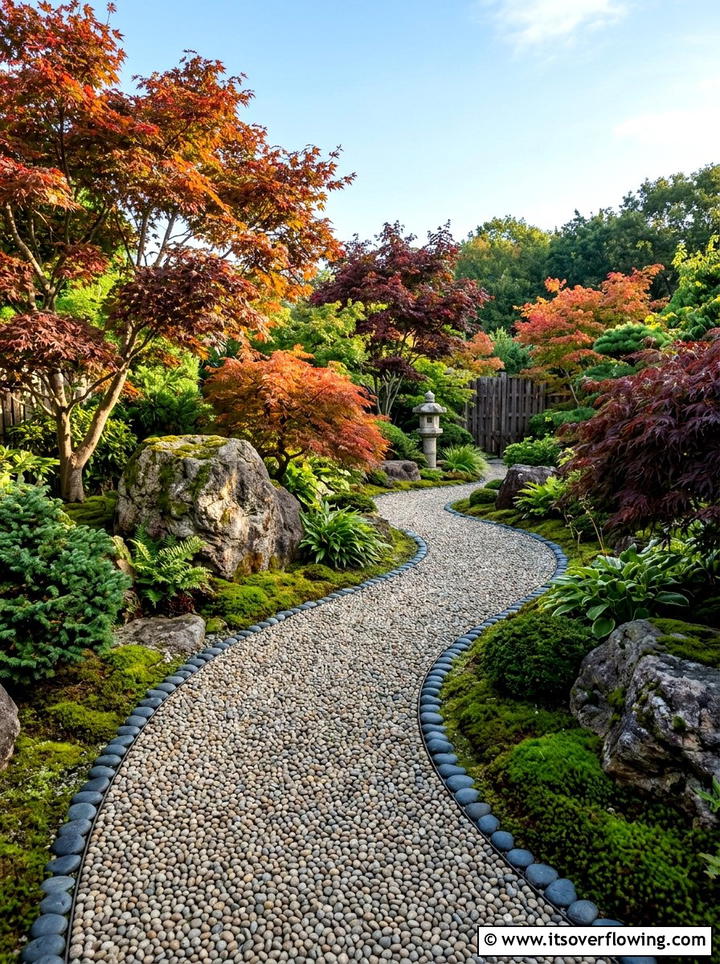 Pea Pebble Border - 25 garden ideas with pathways