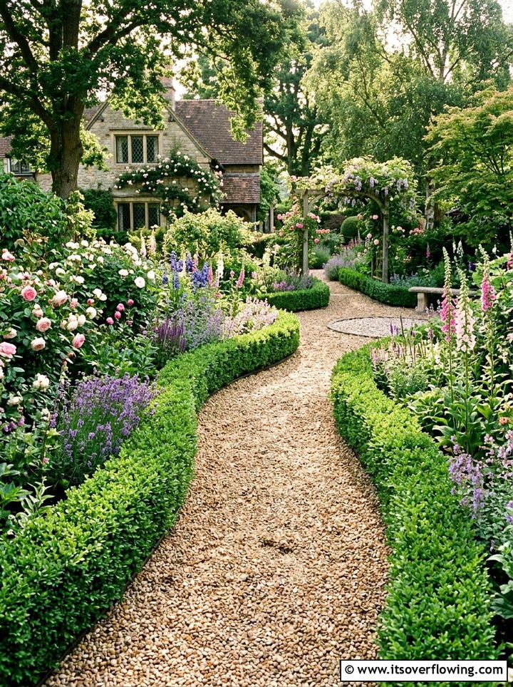 Pea gravel walkway - 25 garden design ideas with gravel gardens