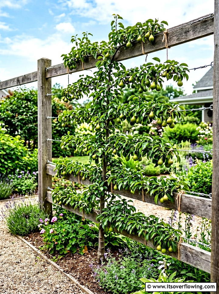 Pear tree trellis - 25 garden ideas with fruit trees