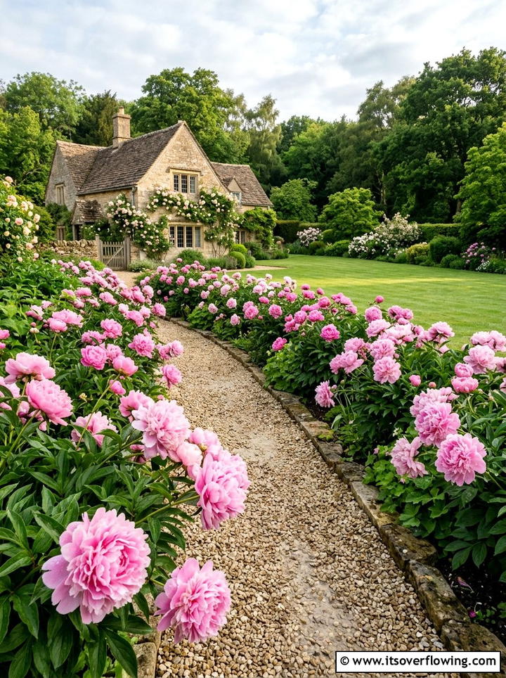 Peony Garden Path - 25 creative garden ideas with fragrance gardens