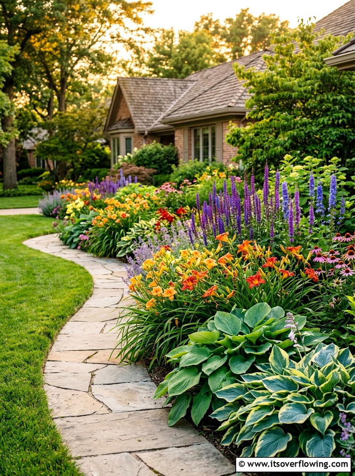 Perennial Border For Walkway - 25 garden ideas for curb appeal