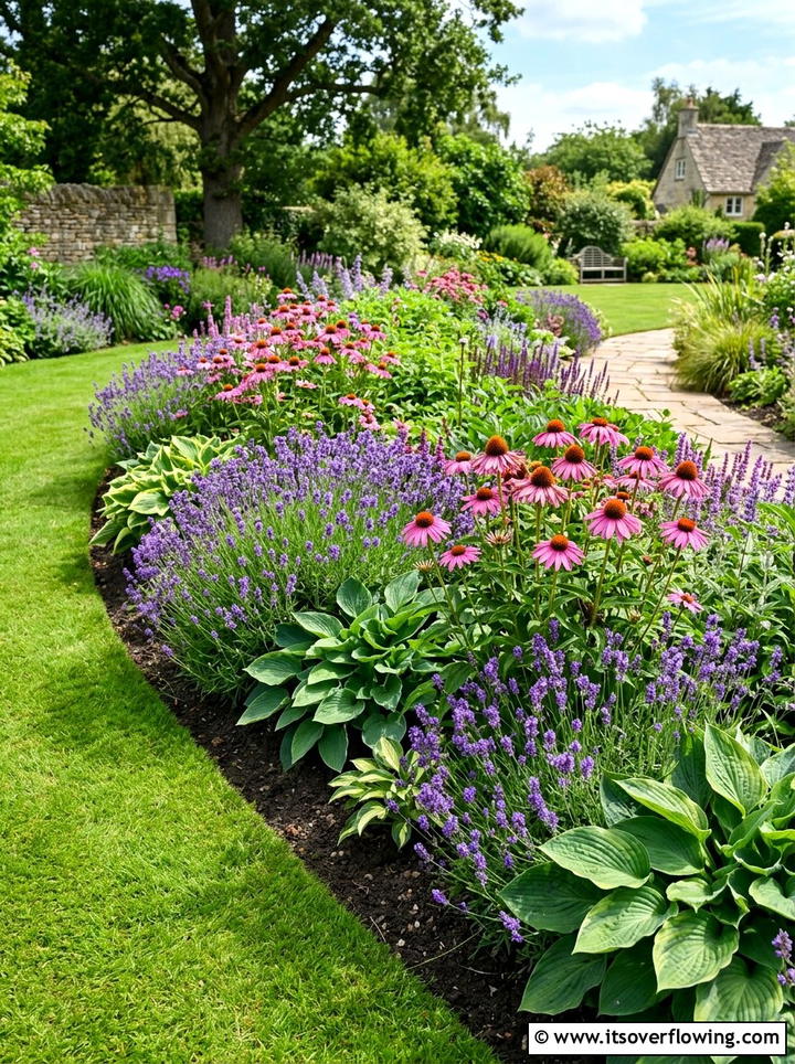 Perennial Flower Bed - 25 backyard ideas with garden and lawn