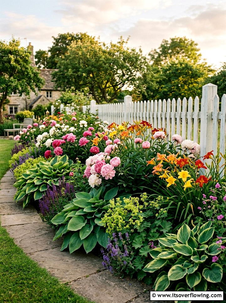 Perennial Garden Border - 25 backyard ideas with flower garden