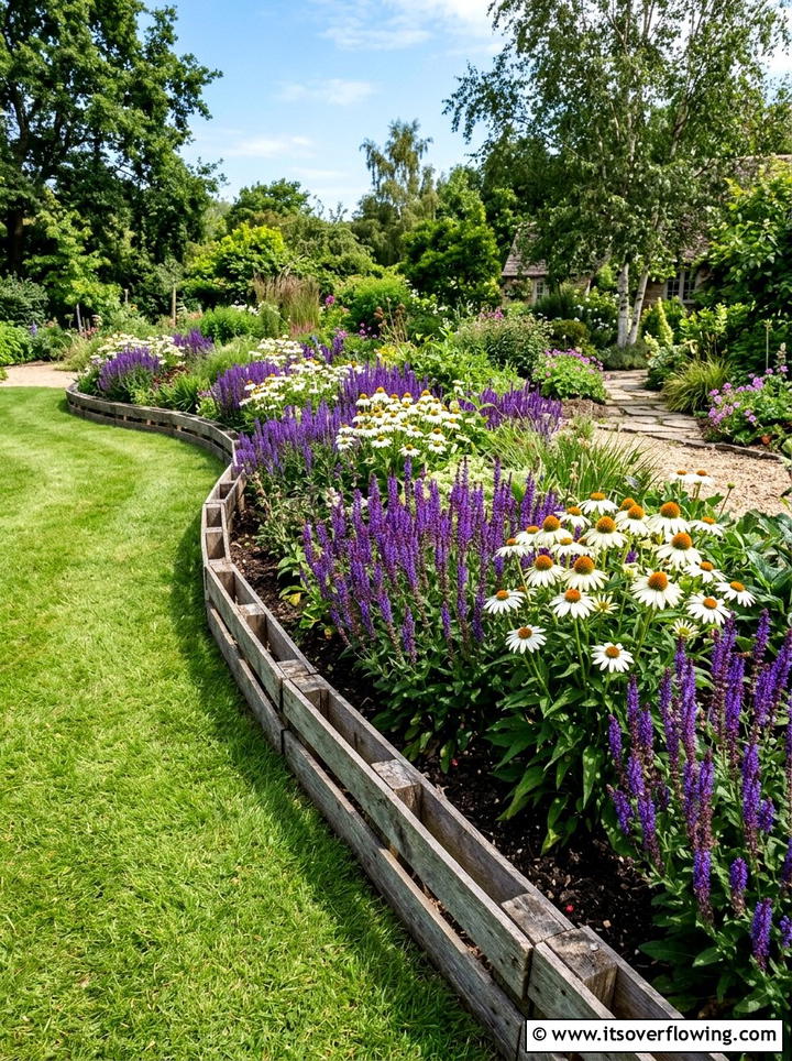 Perennial border - 25 creative garden ideas with pallet planters