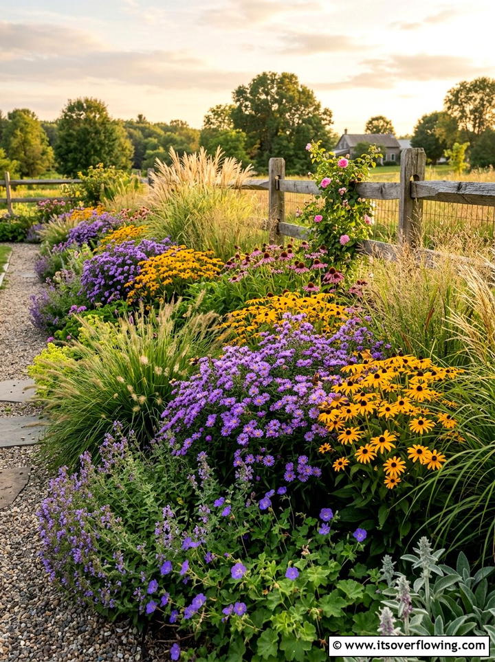 Perennial border garden - 25 creative garden ideas with pollinator beds