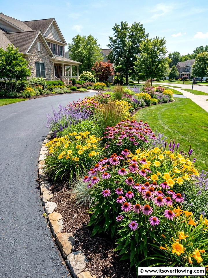 Perennial driveway border - 25 garden design ideas for driveways