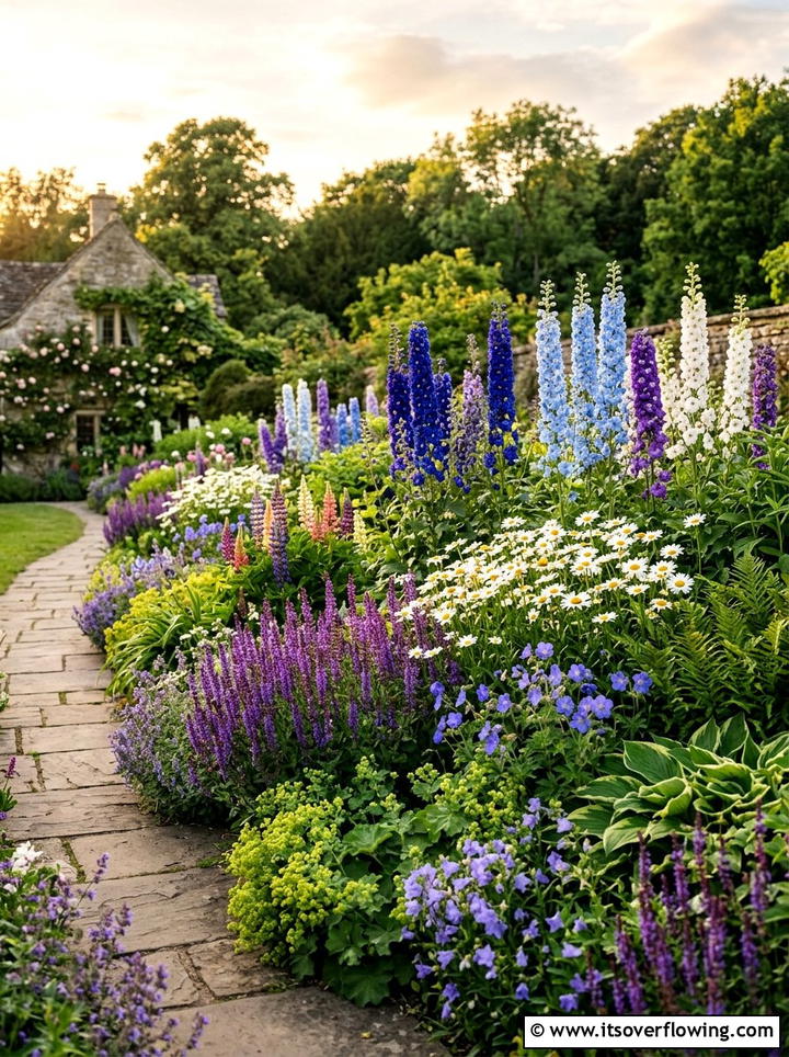 Perennial flower bed - 25 garden ideas for english style