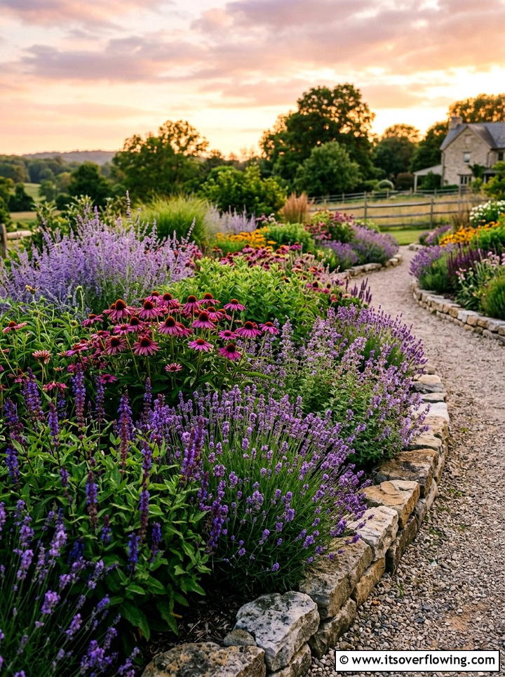 Perennial flower border - 25 creative garden ideas with low maintenance design