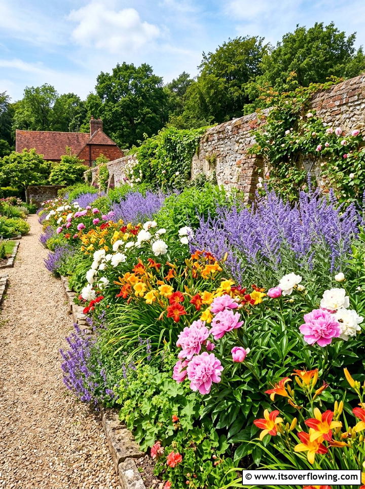 Perennial flower border - 25 small garden ideas for full sun