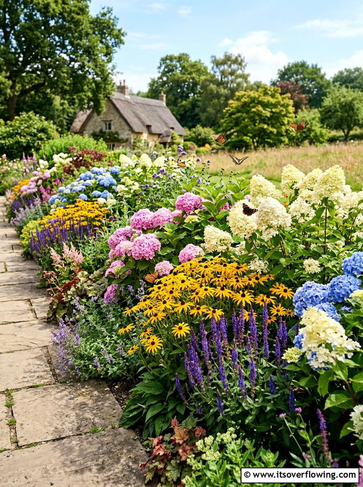 Perennial hydrangea garden bed - 25 garden ideas with hydrangeas