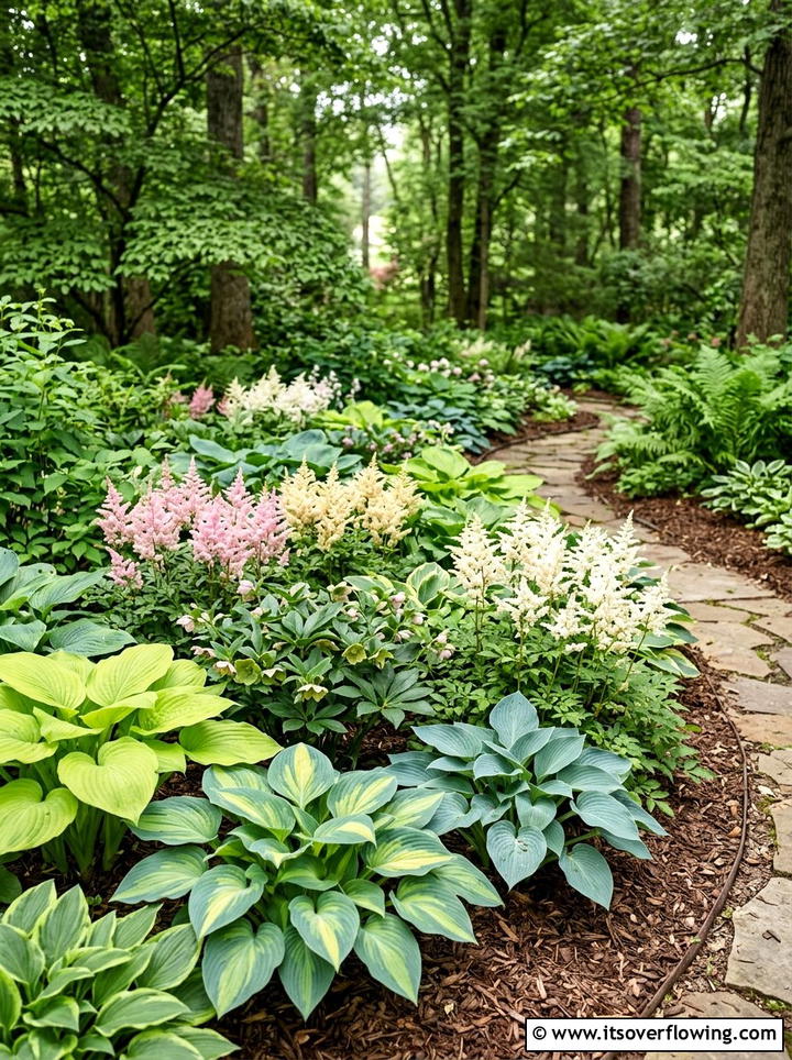 Perennial shade garden - 25 garden ideas with hostas