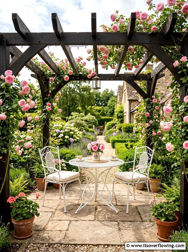 Pergola Bistro Set - 25 garden decor ideas with bistro sets