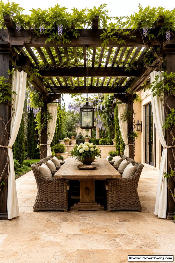 Pergola Covered Dining Area - 30 Inviting Outdoor Dining Area Ideas for Al Fresco Meals
